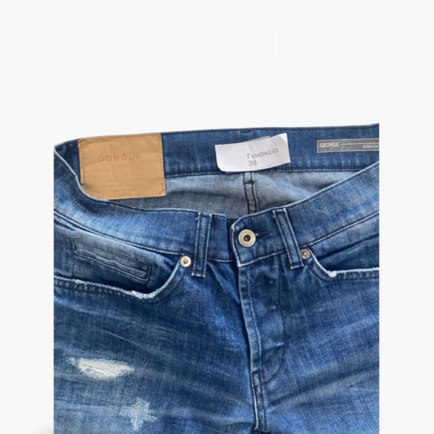Dondup George Μπλε Distressed Τζιν – Μέγεθος 38 / Pre-Owned