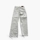 Levi’s Ribcage Straight Λευκό Τζιν με Ξέφτια – Μέγεθος 36 / Pre-Owned