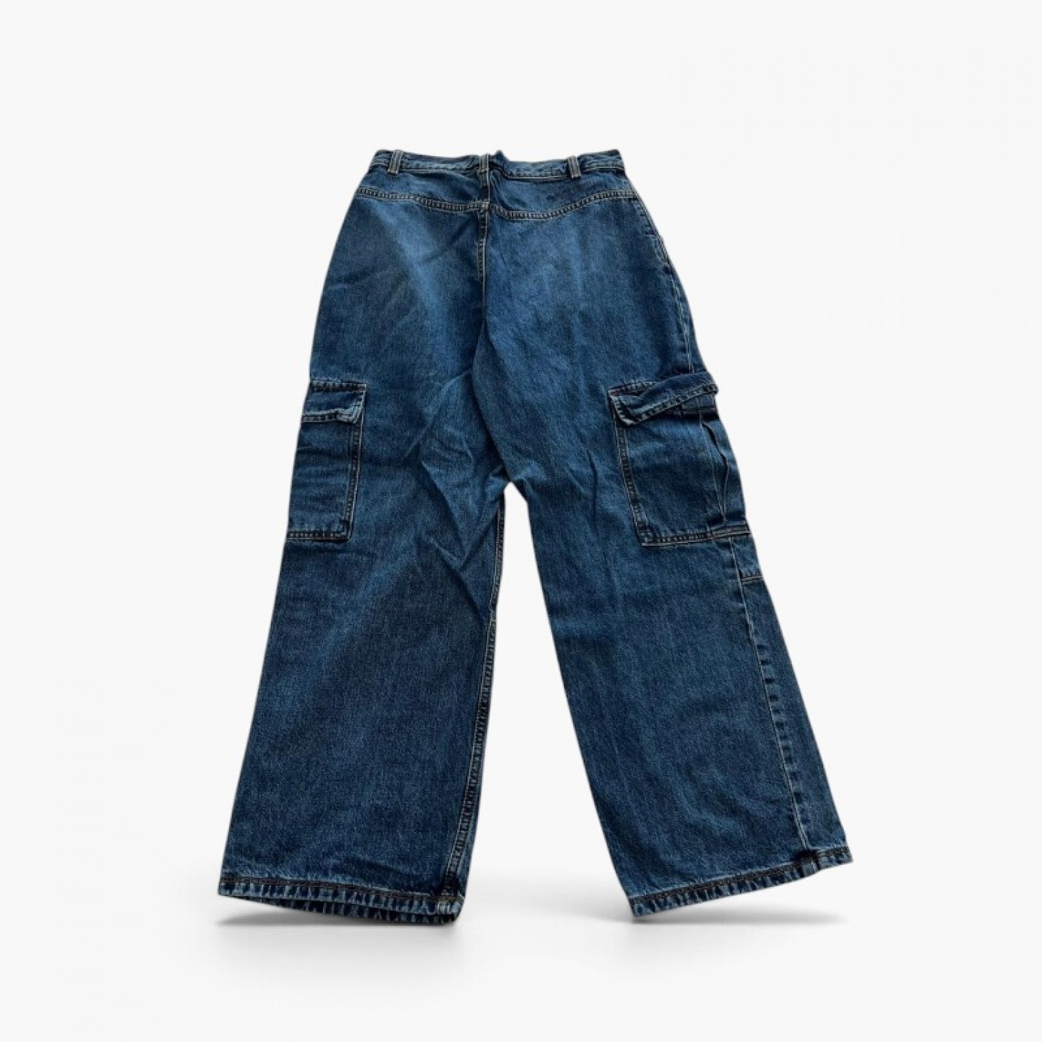 Admiral Μπλε Wide Leg Cargo Τζιν – Μέγεθος 38 / Pre-Owned