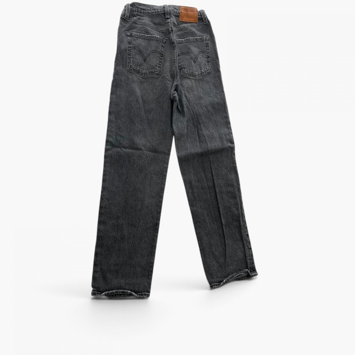 Levi’s Ψηλόμεσο Wide Leg Washed Μαύρο Τζιν – Μέγεθος 32 / Pre-Owned