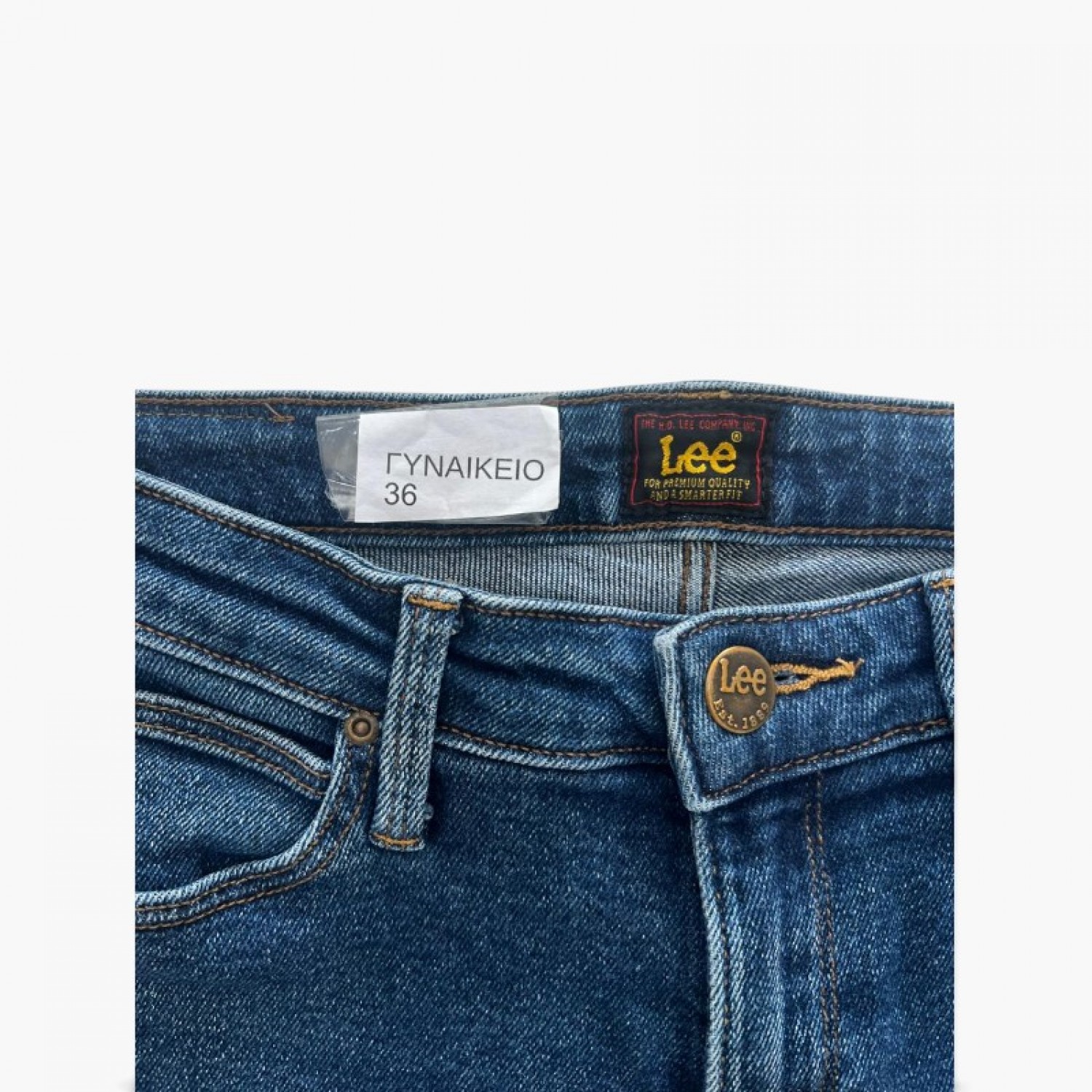 Lee Straight Leg Σκούρο Μπλε Τζιν – Μέγεθος 36 / Pre-Owned