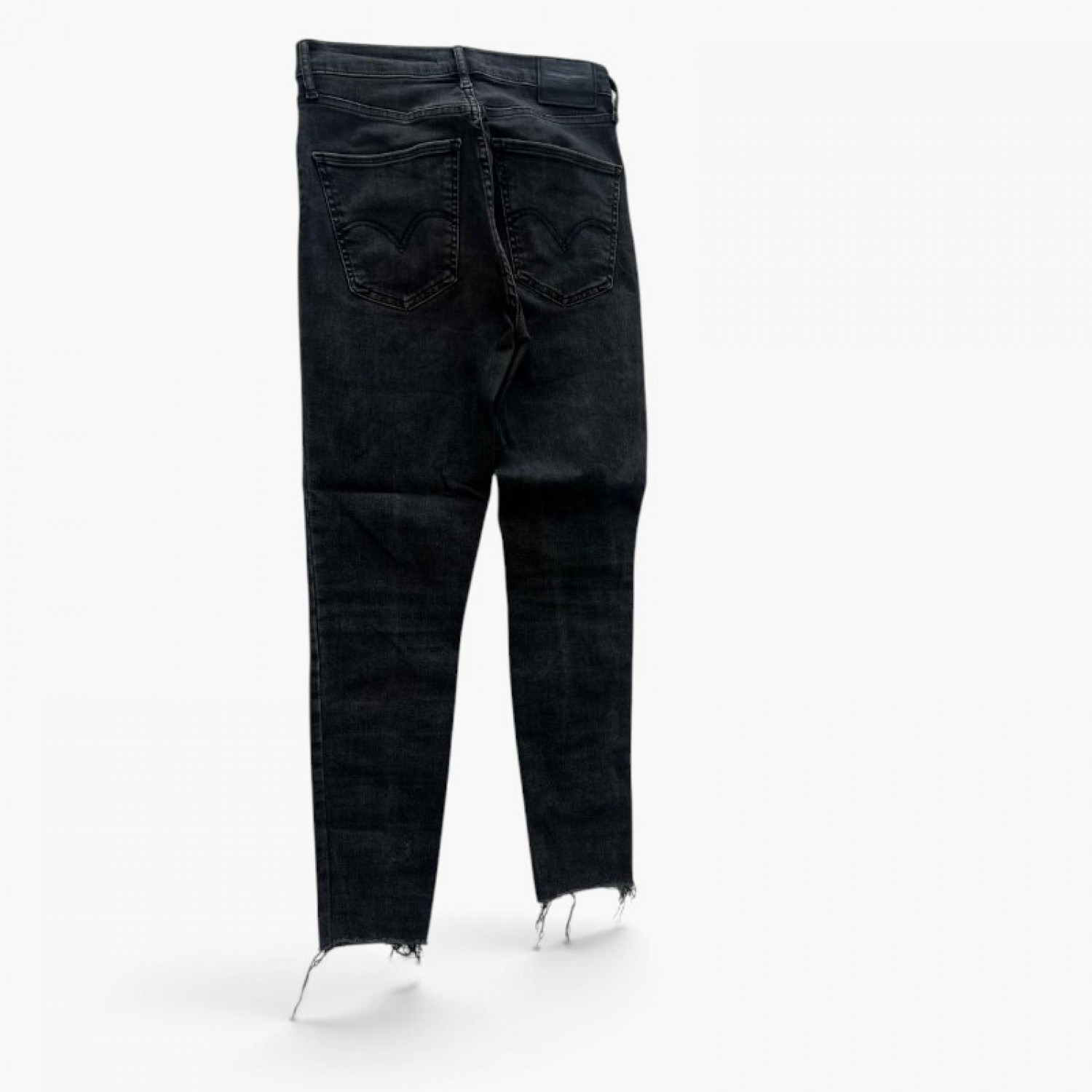 Levi’s Mile High Ψηλόμεσο Super Skinny Μαύρο Τζιν με Raw Hem – Μέγεθος 36 / Pre-Owned