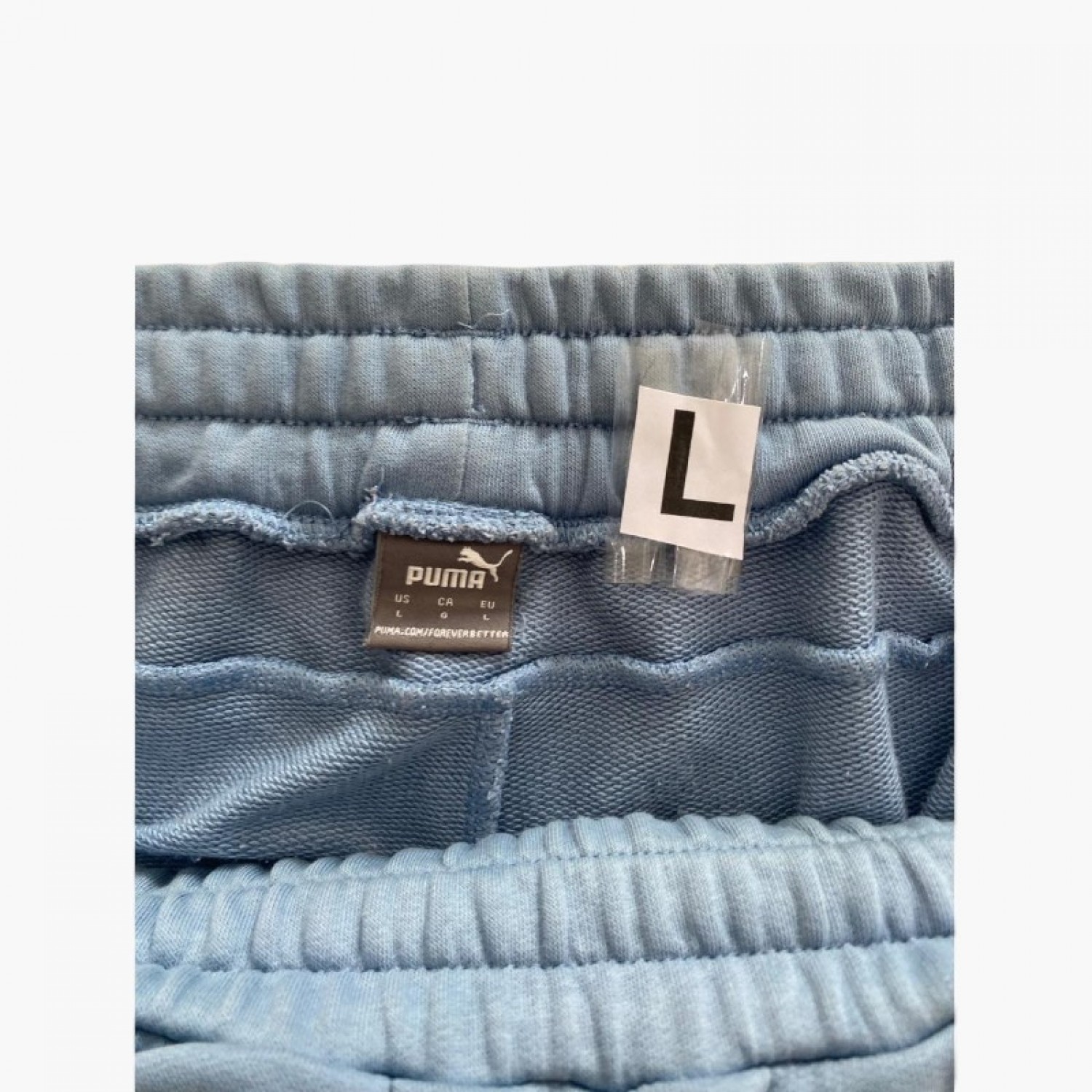 Puma Sweatpants Light Blue - Size L / Pre-Owned