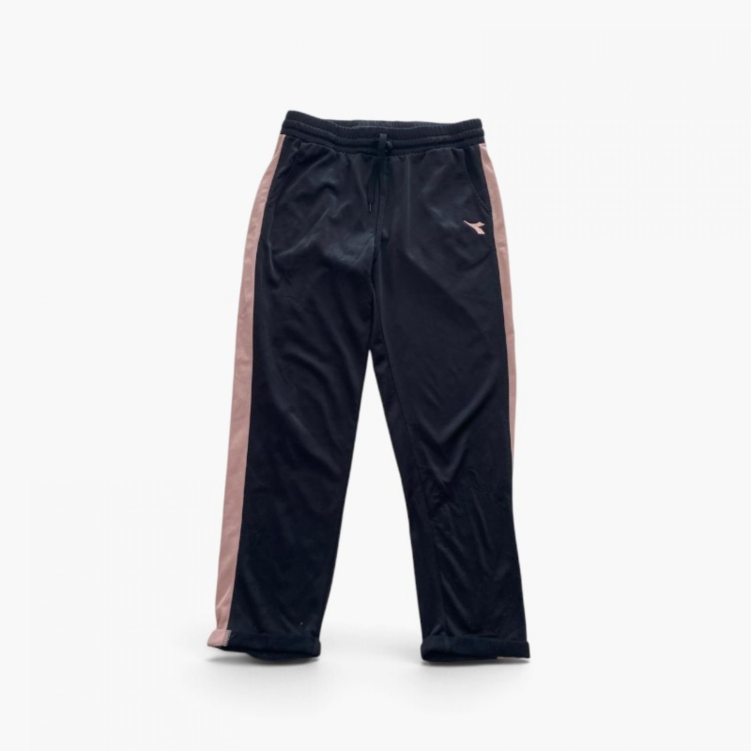 Diadora Track Pants Black & Pink - Size L / Pre-Owned