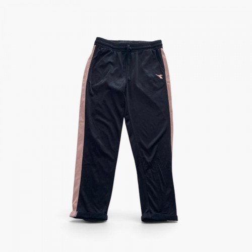 Diadora Track Pants Black & Pink - Size L / Pre-Owned