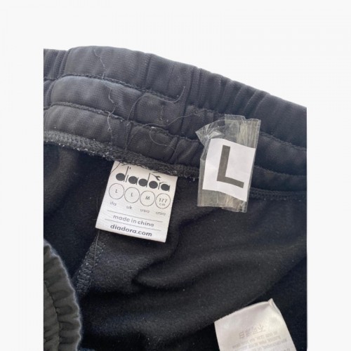 Diadora Track Pants Black & Pink - Size L / Pre-Owned