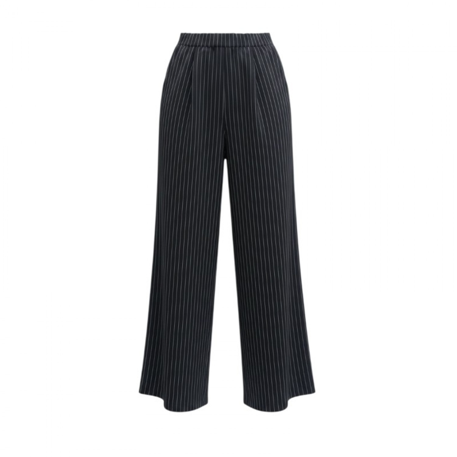 Luxury Style Clothing Pinstripe Trousers Black - Size 32 / Pre-Owned