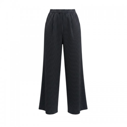 Luxury Style Clothing Pinstripe Trousers Black - Size 32 / Pre-Owned