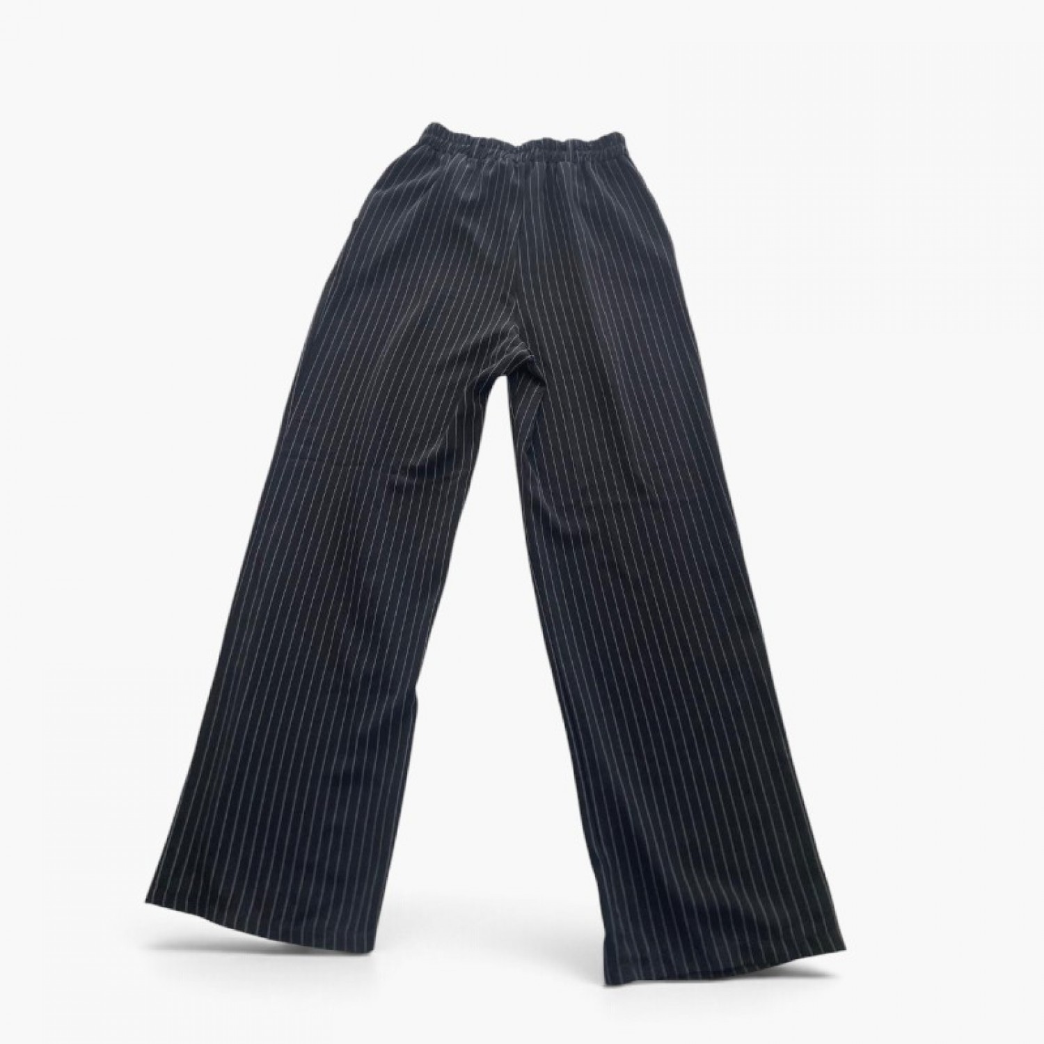 Luxury Style Clothing Pinstripe Trousers Black - Size 32 / Pre-Owned