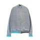 Quiksilver Γκρι Ζακέτα Bomber με Γαλάζιες Λεπτομέρειες – Μέγεθος M / Pre-Owned
