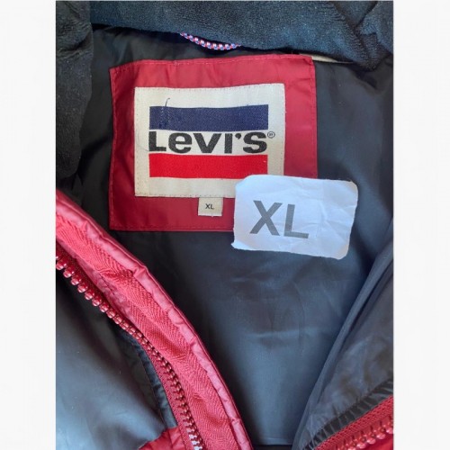Levi’s Κόκκινο Puffer Jacket με Κουκούλα – Μέγεθος XL / Pre-Owned