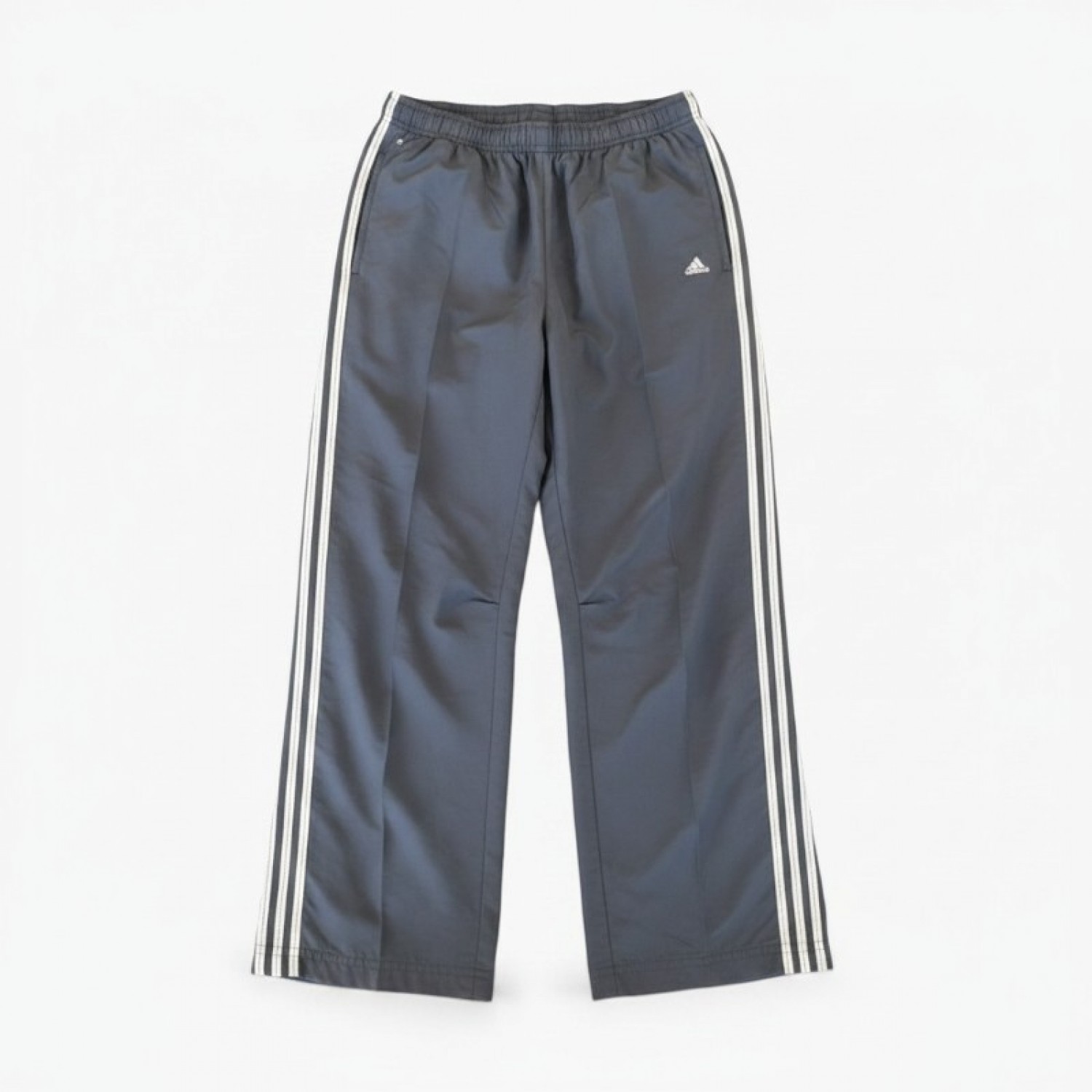 Adidas Ανθρακί Παντελόνι Track με Τρεις Ρίγες – Μέγεθος L / Pre-Owned