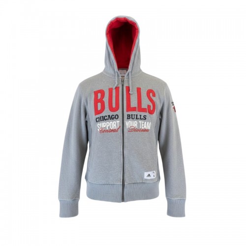 Adidas Chicago Bulls Γκρι Φούτερ Ζακέτα Hoodie – Μέγεθος M / Pre-Owned
