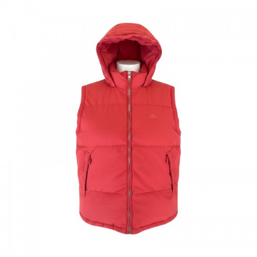 Robe di Kappa Κόκκινο Puffer Γιλέκο με Κουκούλα – Μέγεθος XL / Pre-Owned