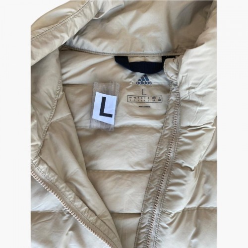 Adidas Εκρού Ελαφρύ Puffer Jacket – Μέγεθος L / Pre-Owned