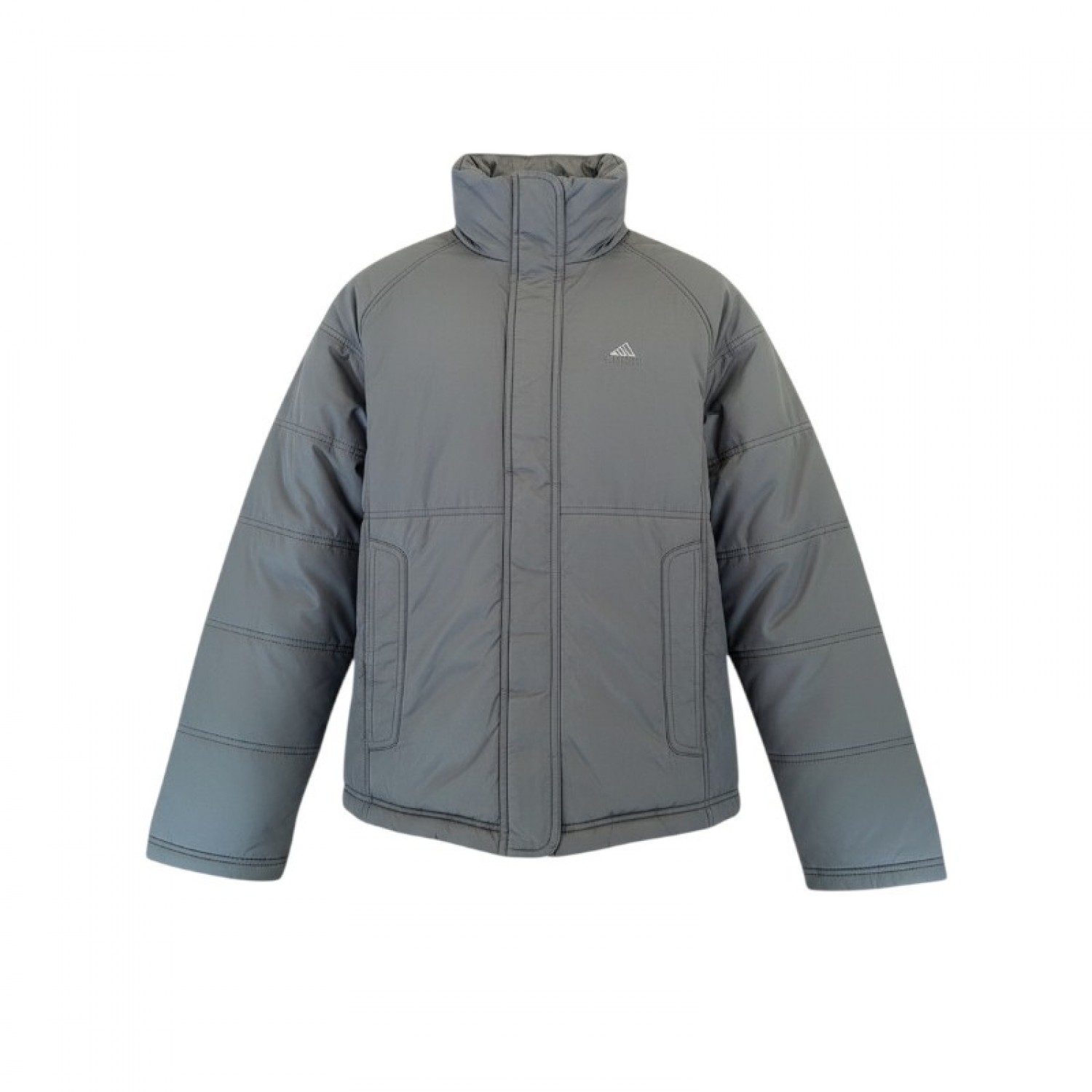 Adidas Ανθρακί Επενδυμένο Jacket με Ψηλό Γιακά – Μέγεθος M / Pre-Owned
