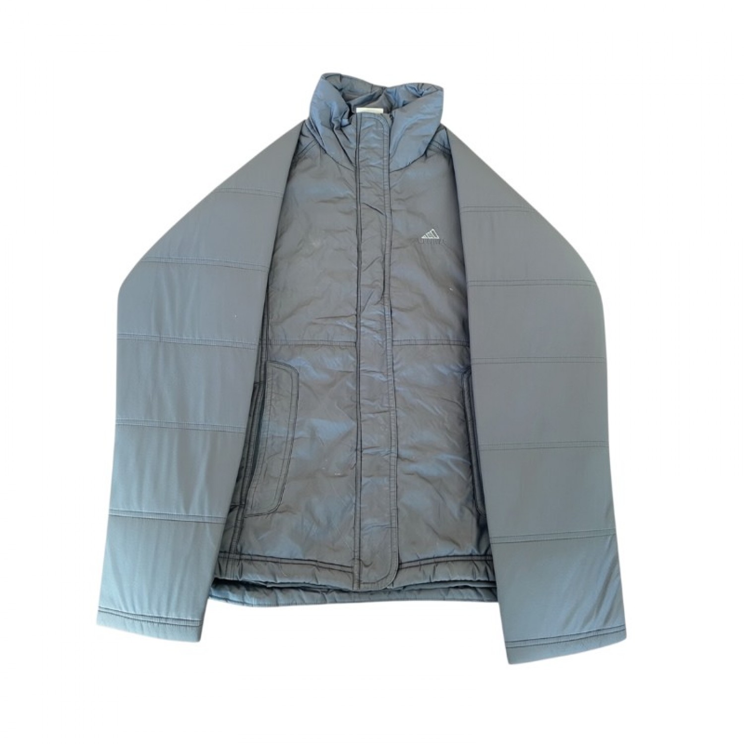 Adidas Ανθρακί Επενδυμένο Jacket με Ψηλό Γιακά – Μέγεθος M / Pre-Owned