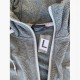 The North Face Γκρι Ζακέτα Hoodie με Ανάγλυφη Υφή – Μέγεθος L / Pre-Owned