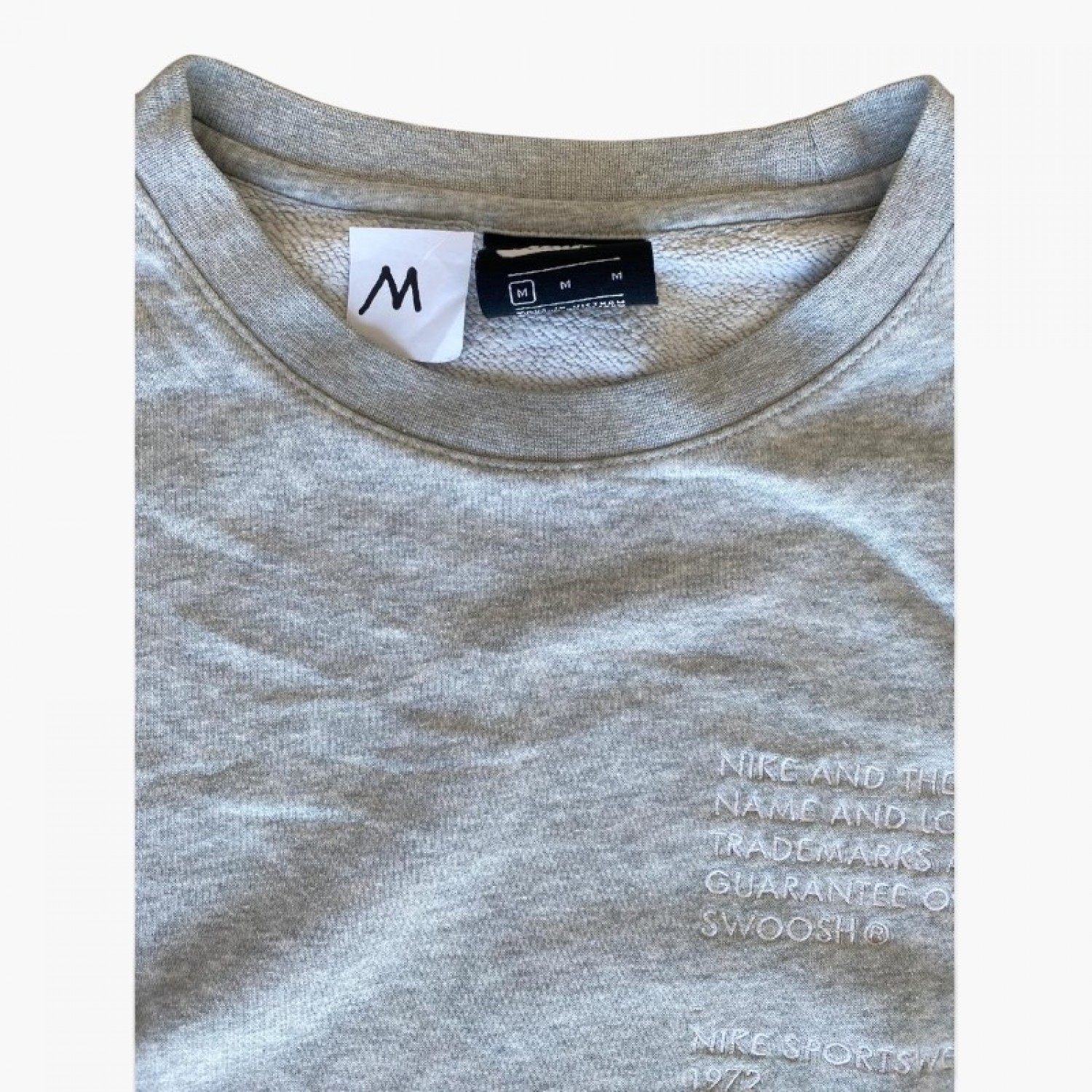 Nike Γκρι Distressed Φούτερ Crewneck – Μέγεθος M / Pre-Owned