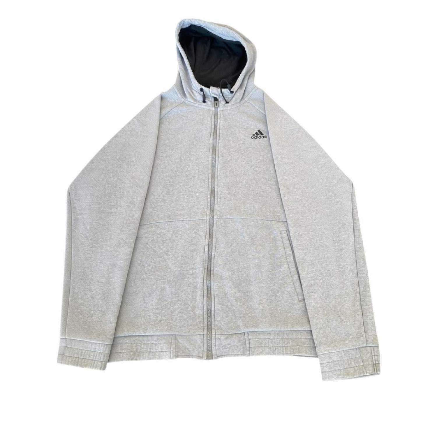 Adidas Γκρι Φούτερ Ζακέτα Hoodie – Μέγεθος XL / Pre-Owned