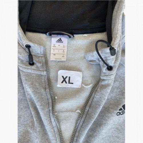 Adidas Γκρι Φούτερ Ζακέτα Hoodie – Μέγεθος XL / Pre-Owned