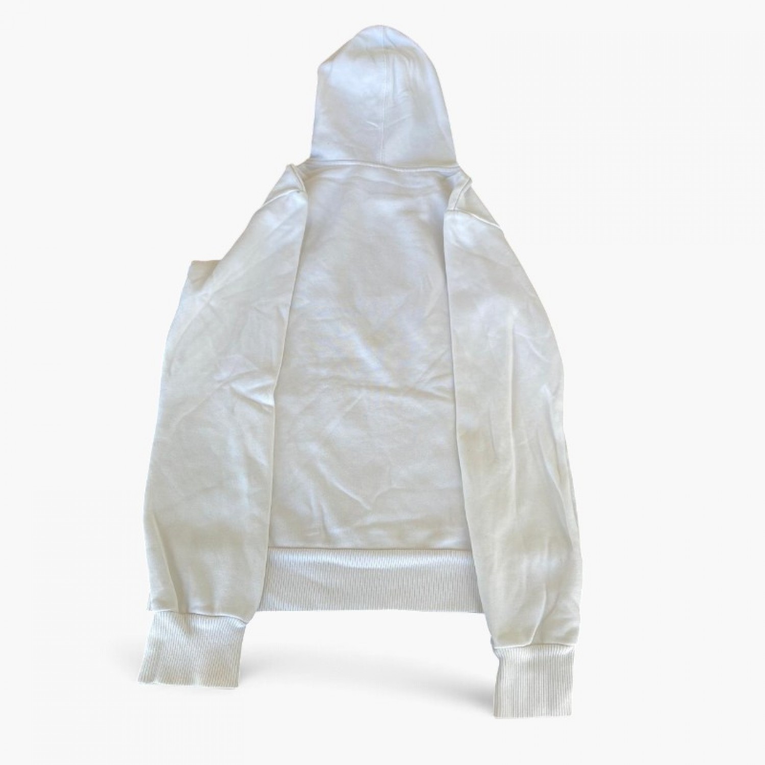 Puma Εκρού Φούτερ Hoodie με Κόκκινο Λογότυπο – Μέγεθος M / Pre-Owned