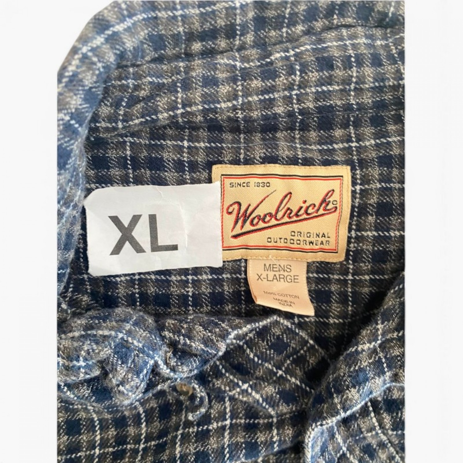 Woolrich Blue Check Button-Down Shirt — XL / Pre-Owned