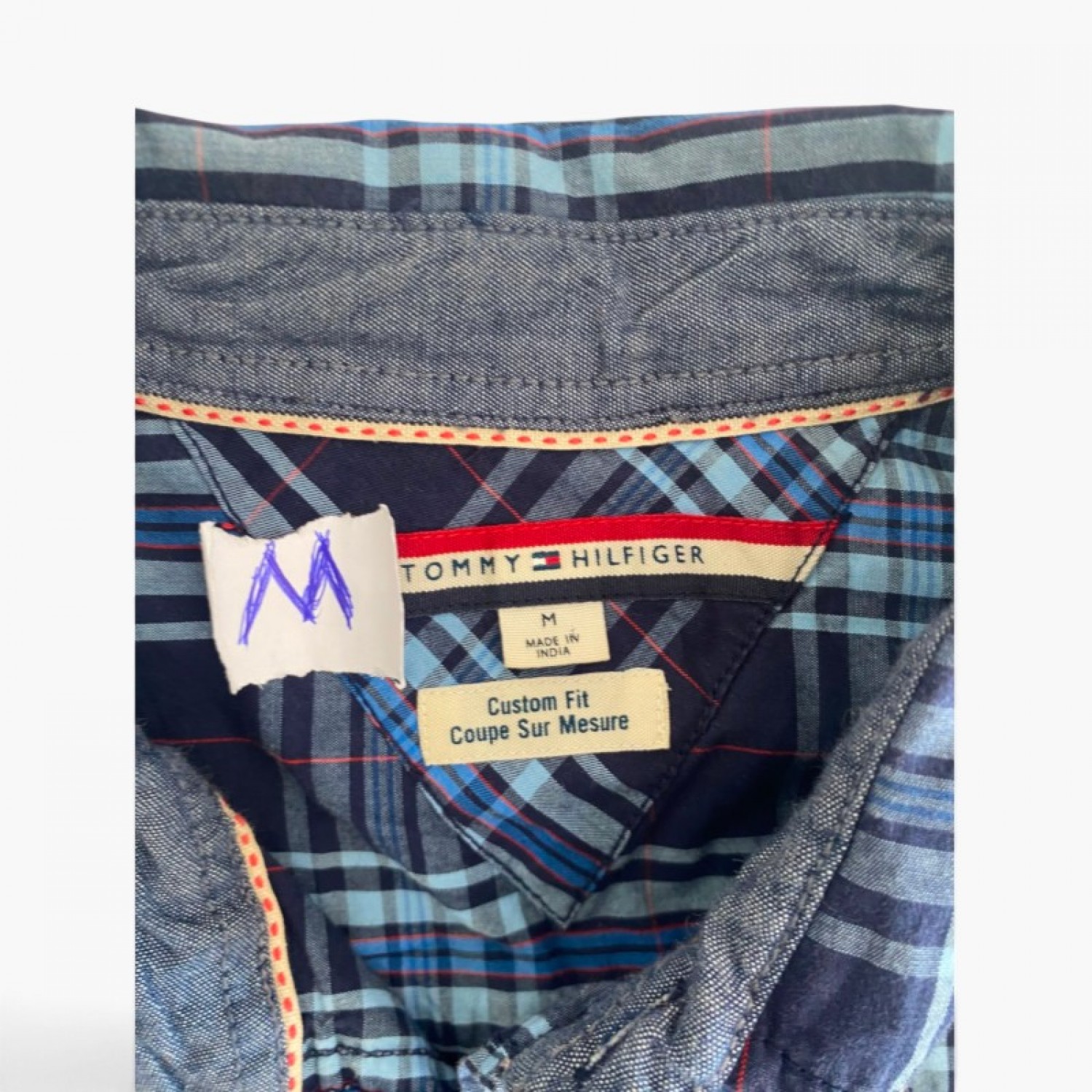 Tommy Hilfiger Blue Plaid Utility Shirt — M / Pre-Owned