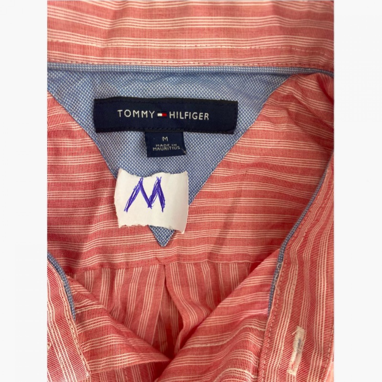 Tommy Hilfiger Red Striped Shirt — M / Pre-Owned
