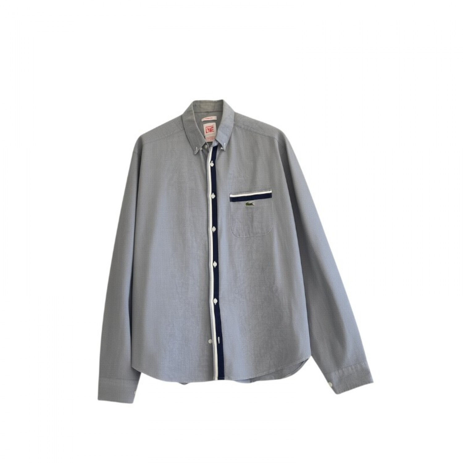 Lacoste L!VE Grey Skinny Fit Shirt — 38 / M / Pre-Owned