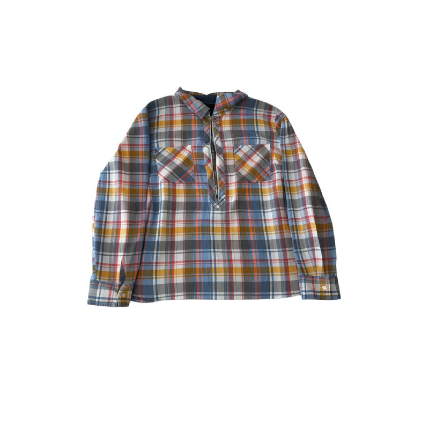 Tommy Hilfiger Multicolor Plaid Quarter-Zip Shirt — XL / Pre-Owned