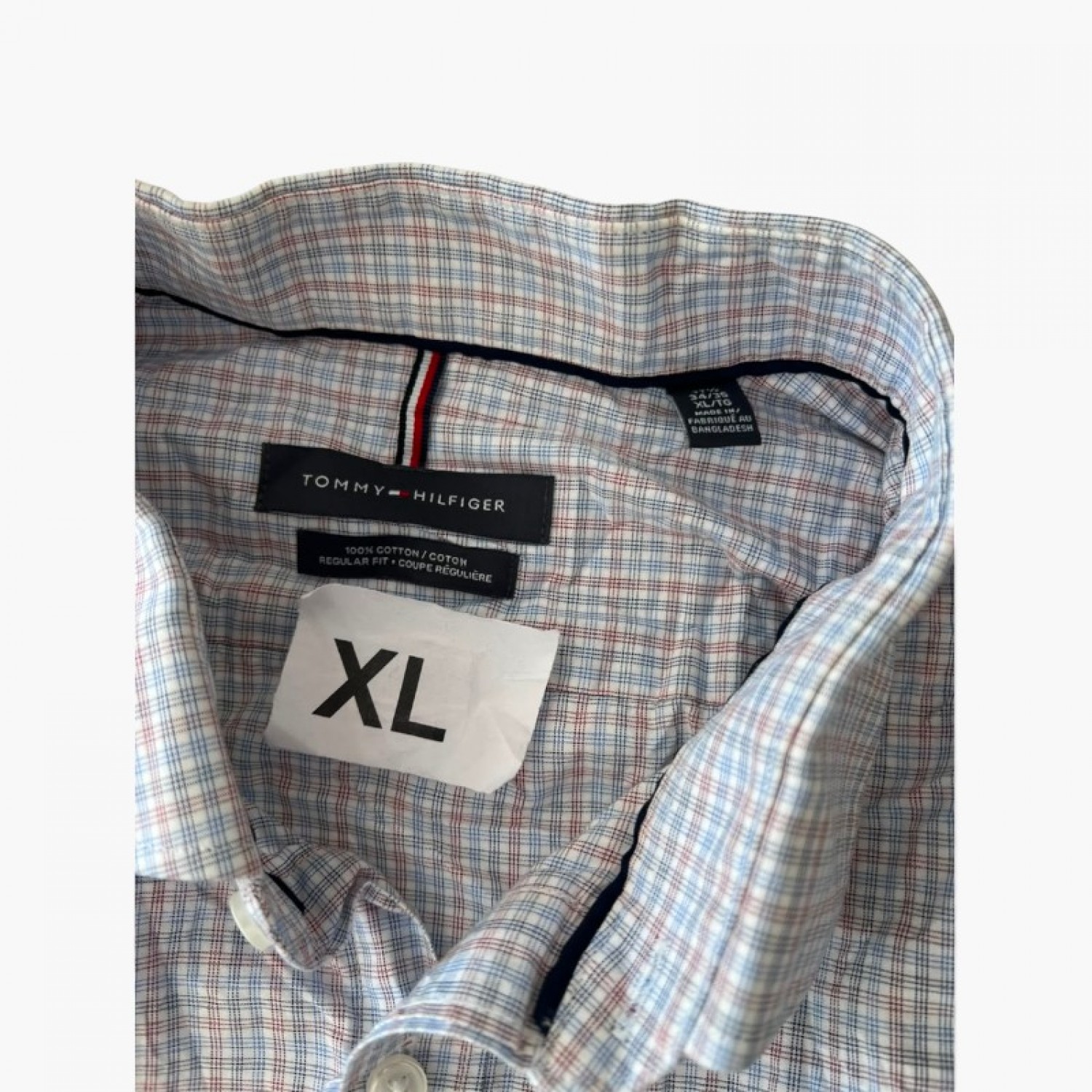 Tommy Hilfiger Fine Check Regular Fit Shirt — XL / Pre-Owned