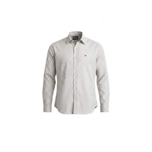 Tommy Hilfiger White Micro-Print Shirt — L / Pre-Owned