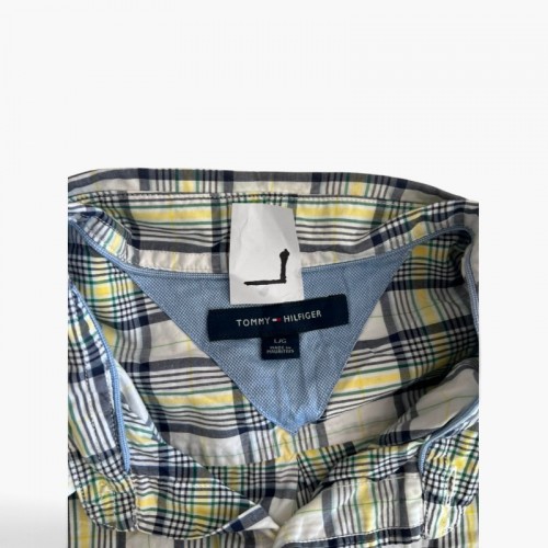 Tommy Hilfiger Green Yellow Plaid Shirt — L / Pre-Owned
