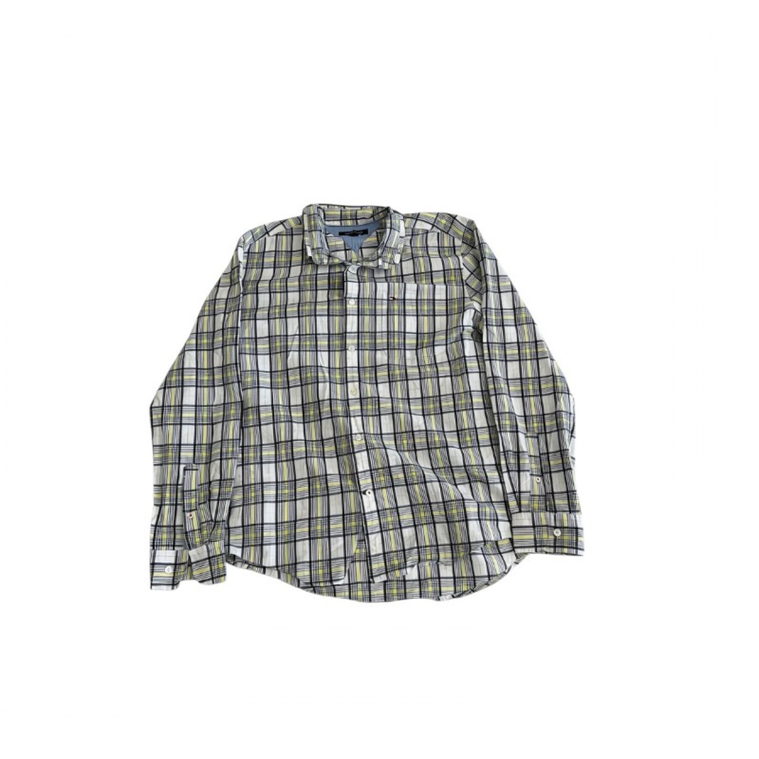 Tommy Hilfiger Green Yellow Plaid Shirt — L / Pre-Owned