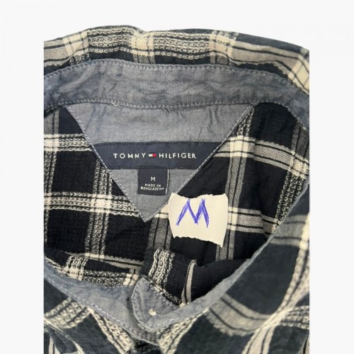 Tommy Hilfiger Black & White Plaid Shirt — M / Pre-Owned