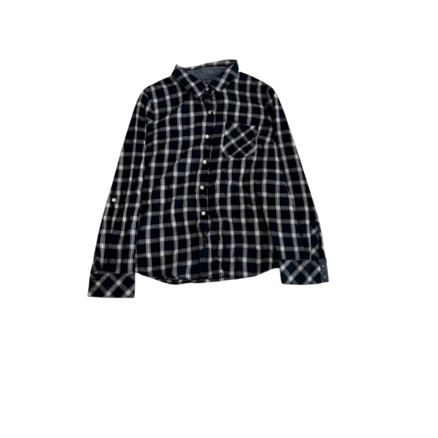 Tommy Hilfiger Black & White Plaid Shirt — M / Pre-Owned