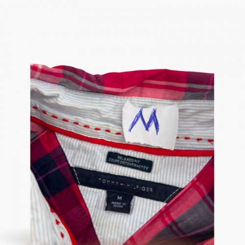 Tommy Hilfiger Red Plaid Relaxed Fit Shirt — M / Pre-Owned