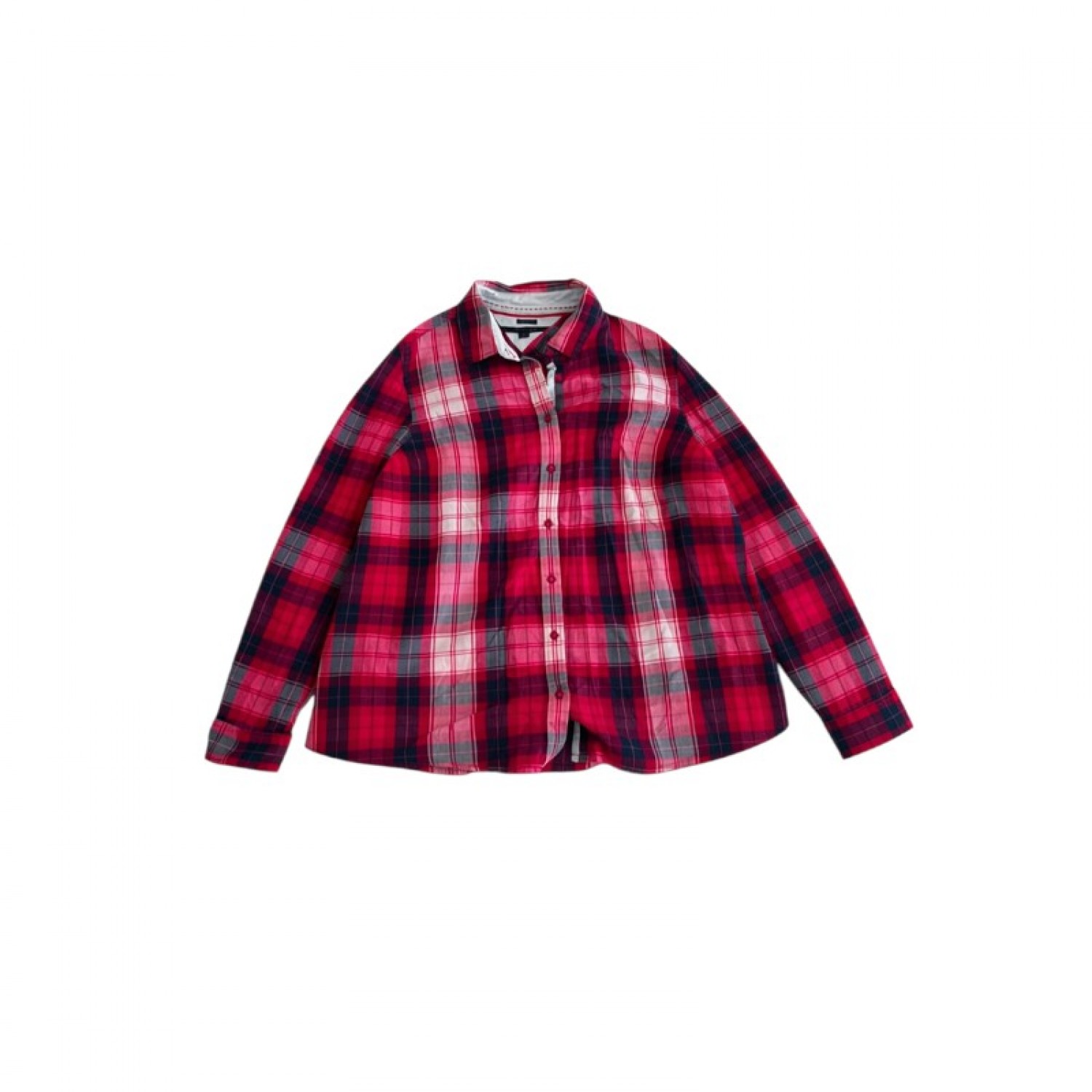 Tommy Hilfiger Red Plaid Relaxed Fit Shirt — M / Pre-Owned