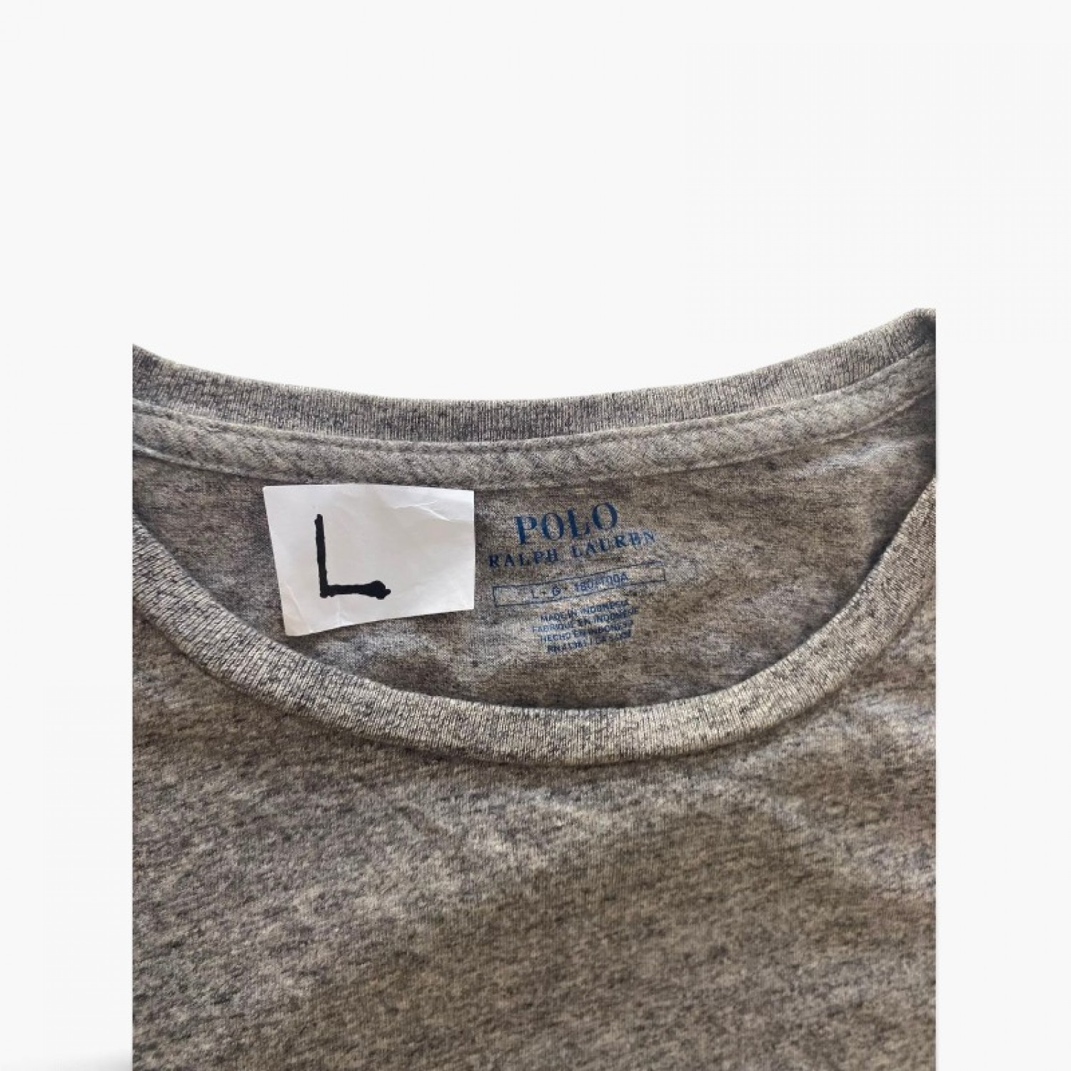 Polo Ralph Lauren Grey Long-Sleeve Crewneck — L / Pre-Owned
