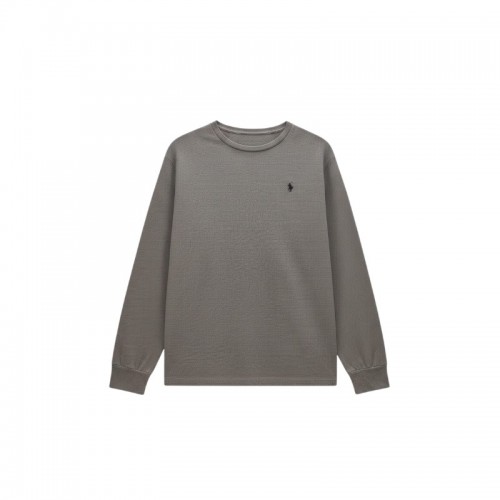 Polo Ralph Lauren Grey Long-Sleeve Crewneck — L / Pre-Owned