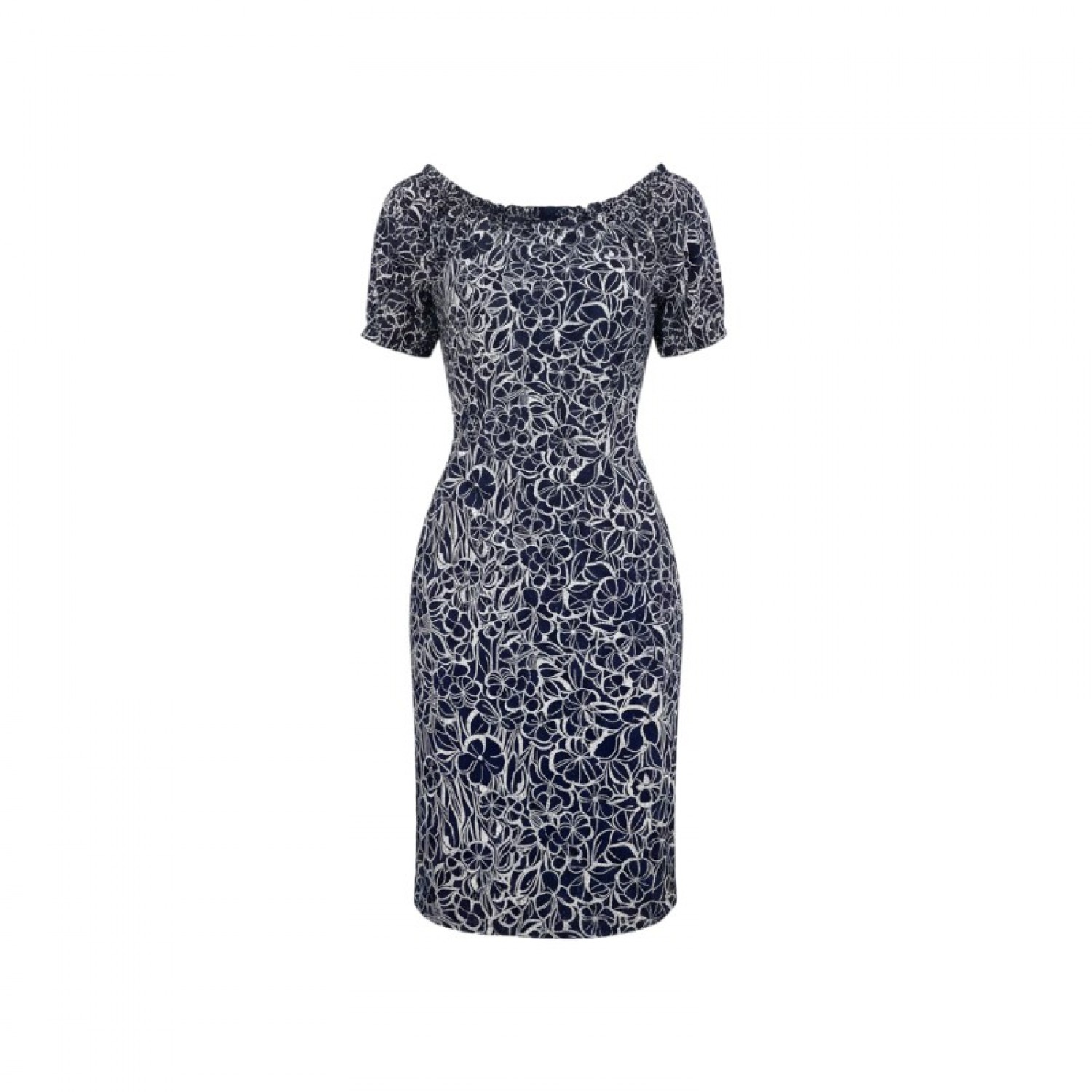 Tommy Hilfiger Navy Floral Print Dress — M / Pre-Owned