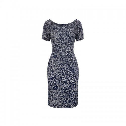 Tommy Hilfiger Navy Floral Print Dress — M / Pre-Owned