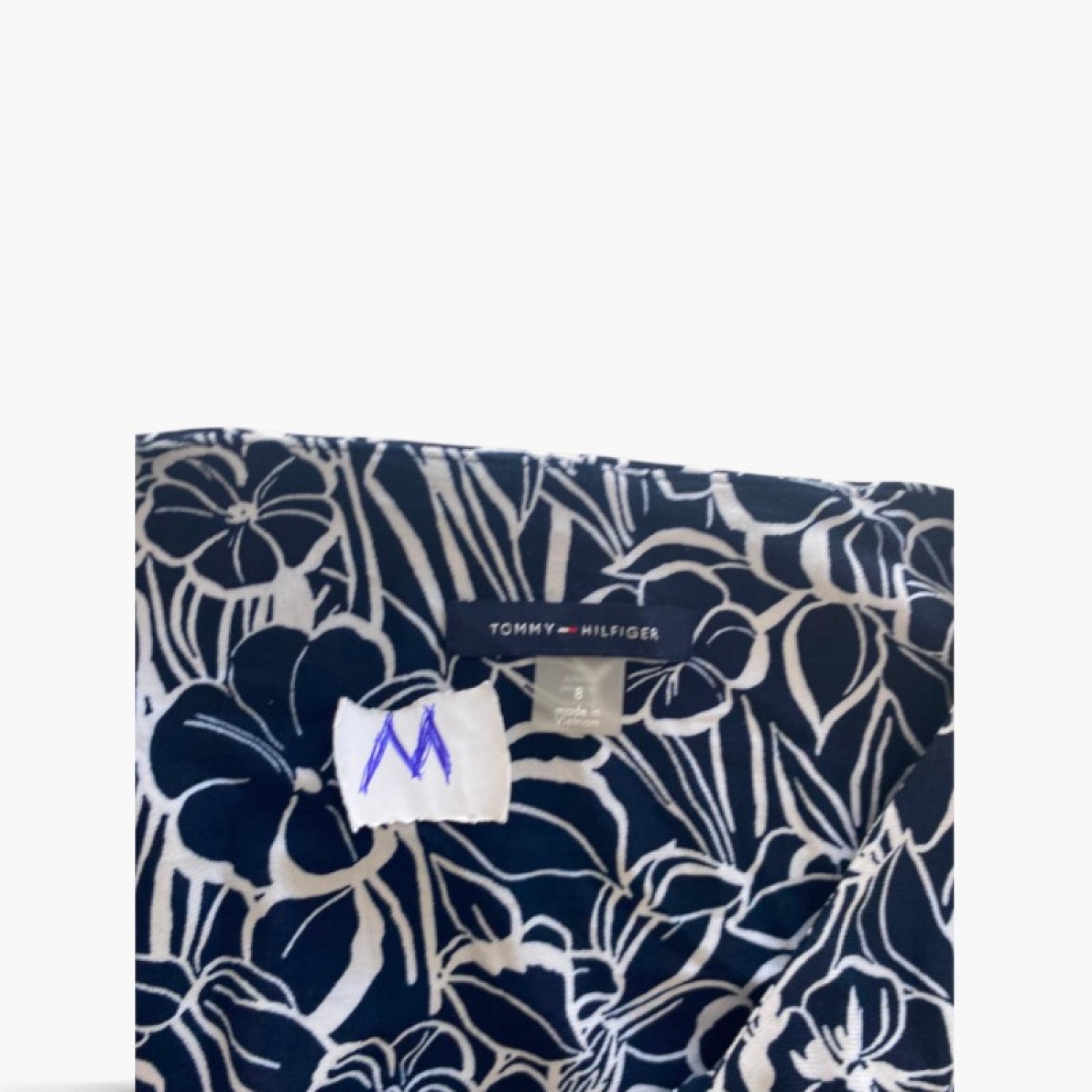 Tommy Hilfiger Navy Floral Print Dress — M / Pre-Owned