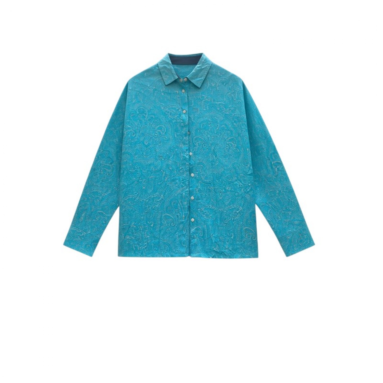 Tommy Hilfiger Turquoise Paisley Classic Fit Shirt — L / Pre-Owned