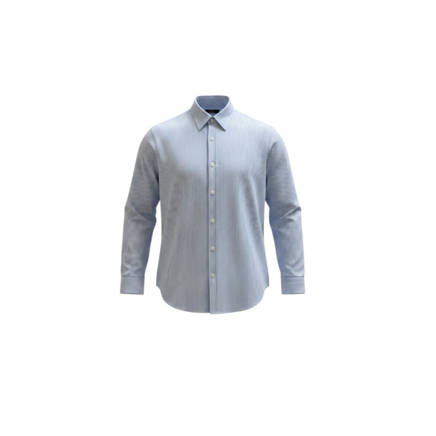 Tommy Hilfiger Light Blue Striped Classic Fit Shirt — M / Pre-Owned