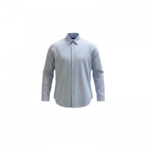 Tommy Hilfiger Light Blue Striped Classic Fit Shirt — M / Pre-Owned