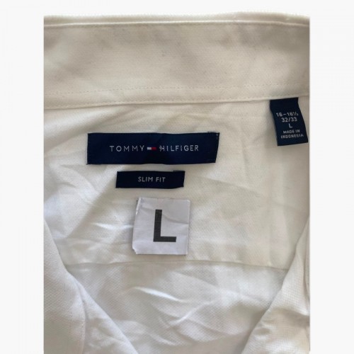 Tommy Hilfiger White Slim Fit Shirt — Size L / Pre-Owned