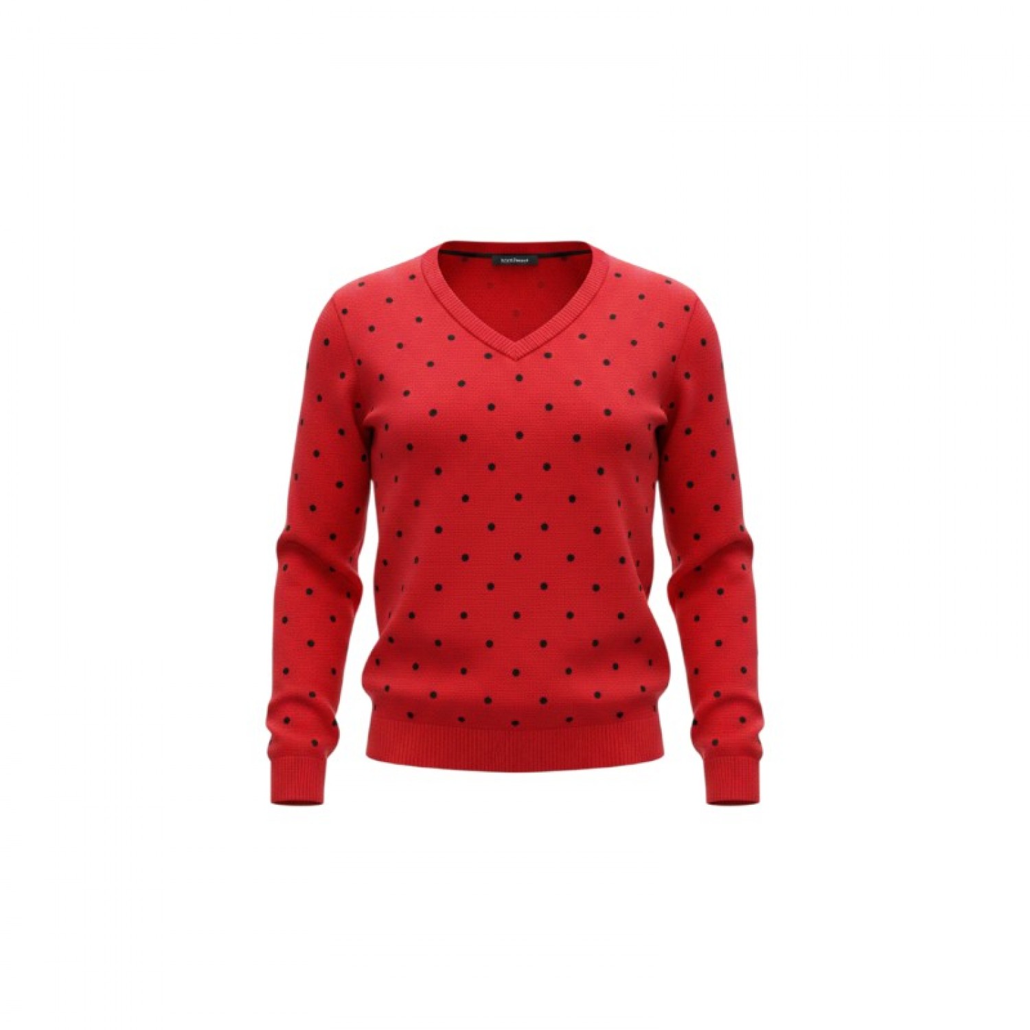 Tommy Hilfiger Red Polka Dot V-Neck Sweater — Size M / Pre-Owned