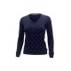 Tommy Hilfiger Navy Polka Dot V-Neck Sweater / Pre-Owned